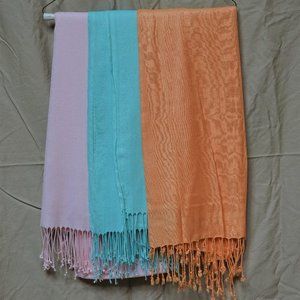 3 Pashmini shawls, never worn.
